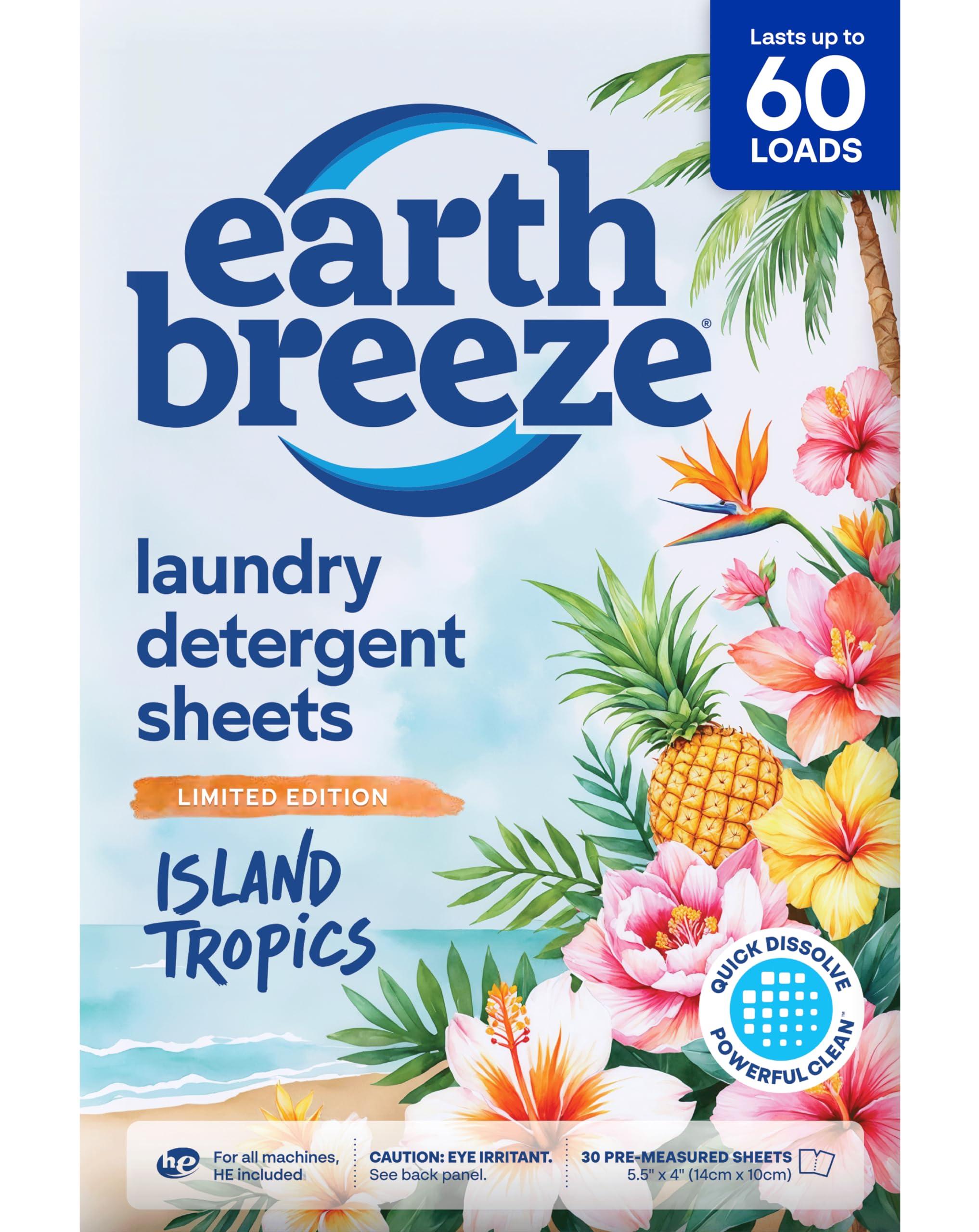 Earth Breeze Laundry Detergent Sheets Island Tropics packaging