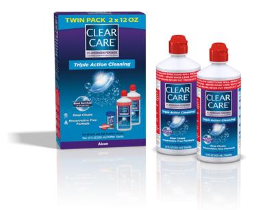 CLEAR CARE Cleaning & Disinfecting Solution, 12 Fl Oz (Pack of 2)