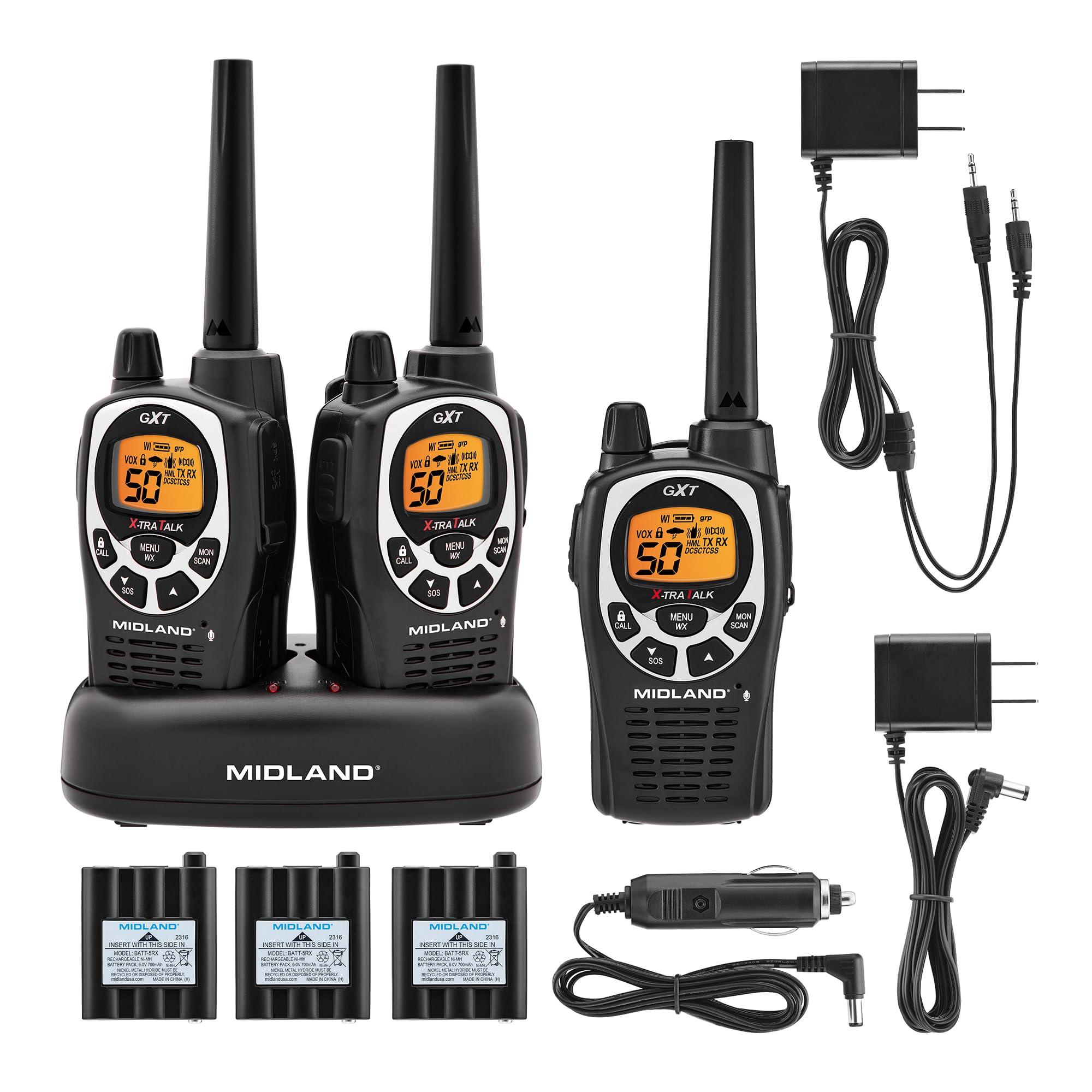 Midland GXT1000X3VP4 GMRS Two-Way Radio 3-Pack