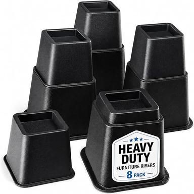 Home It Adjustable Bed Risers, 3/5/8 Inch | Mubboo