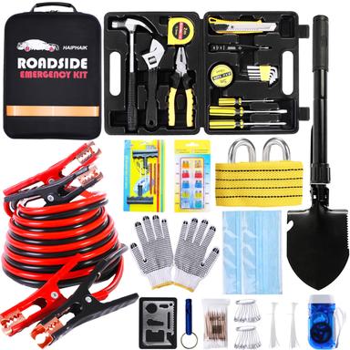 HAIPHAIK 124-Piece Car Emergency Kit