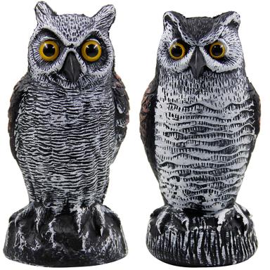 Hausse 2-Pack Fake Horned Owl Decoy (10.5-inch) | Mubboo