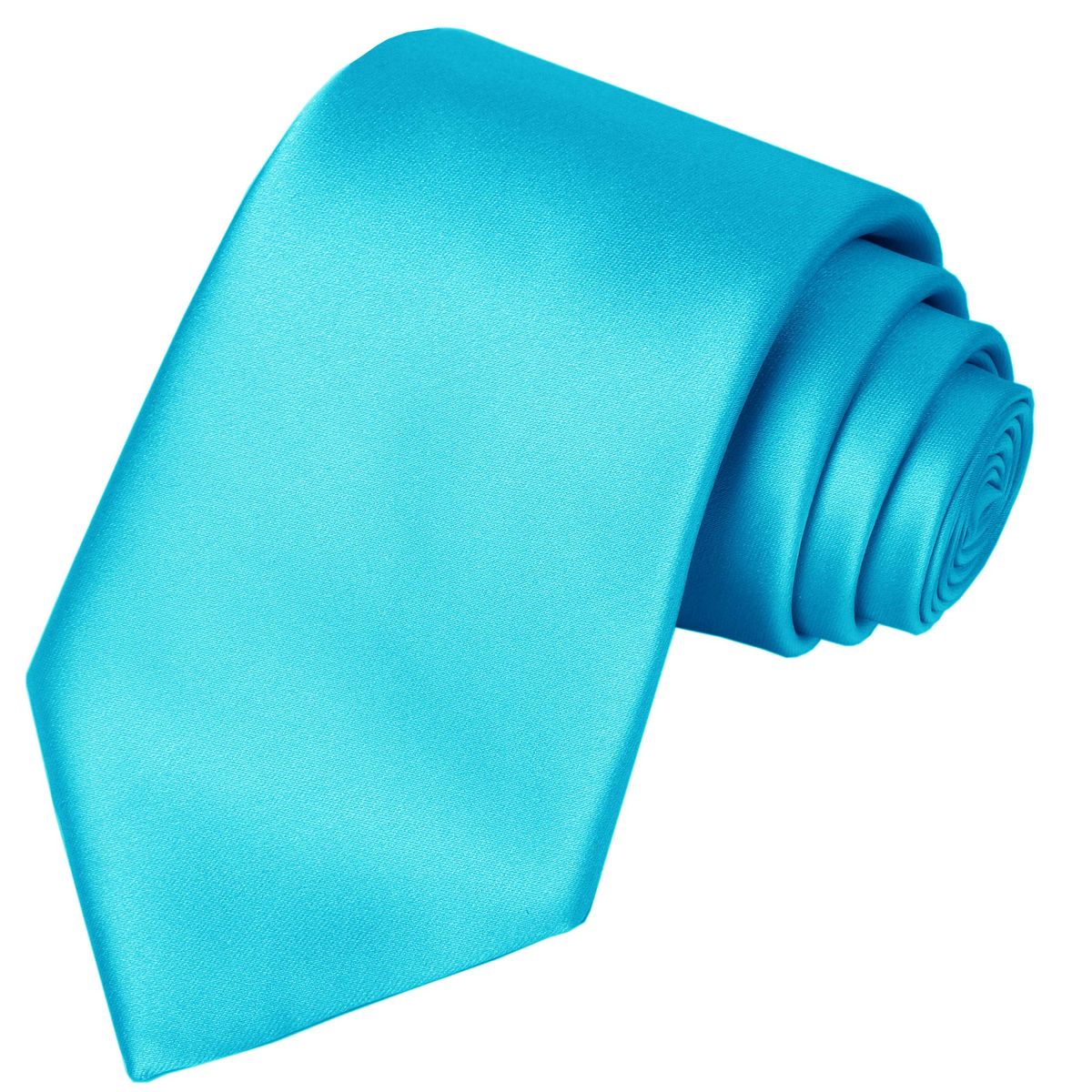 KissTies solid satin necktie in gift box on white background