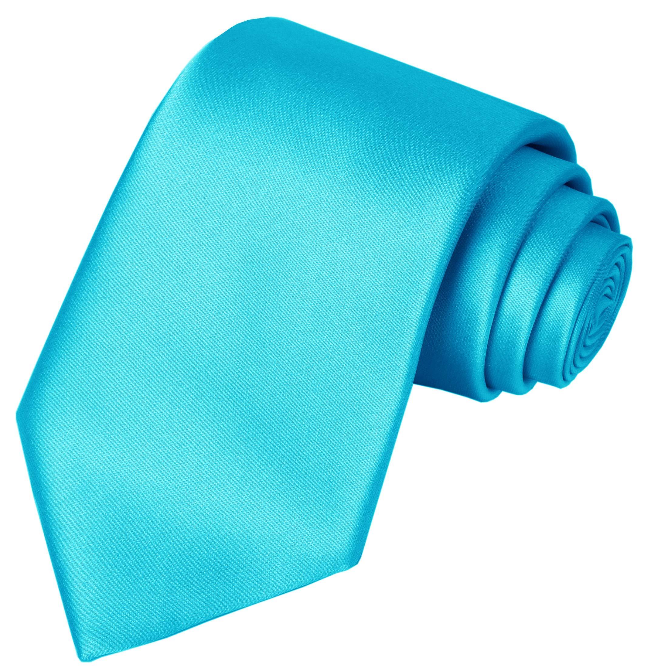 KissTies Solid Satin Tie + Gift Box in black