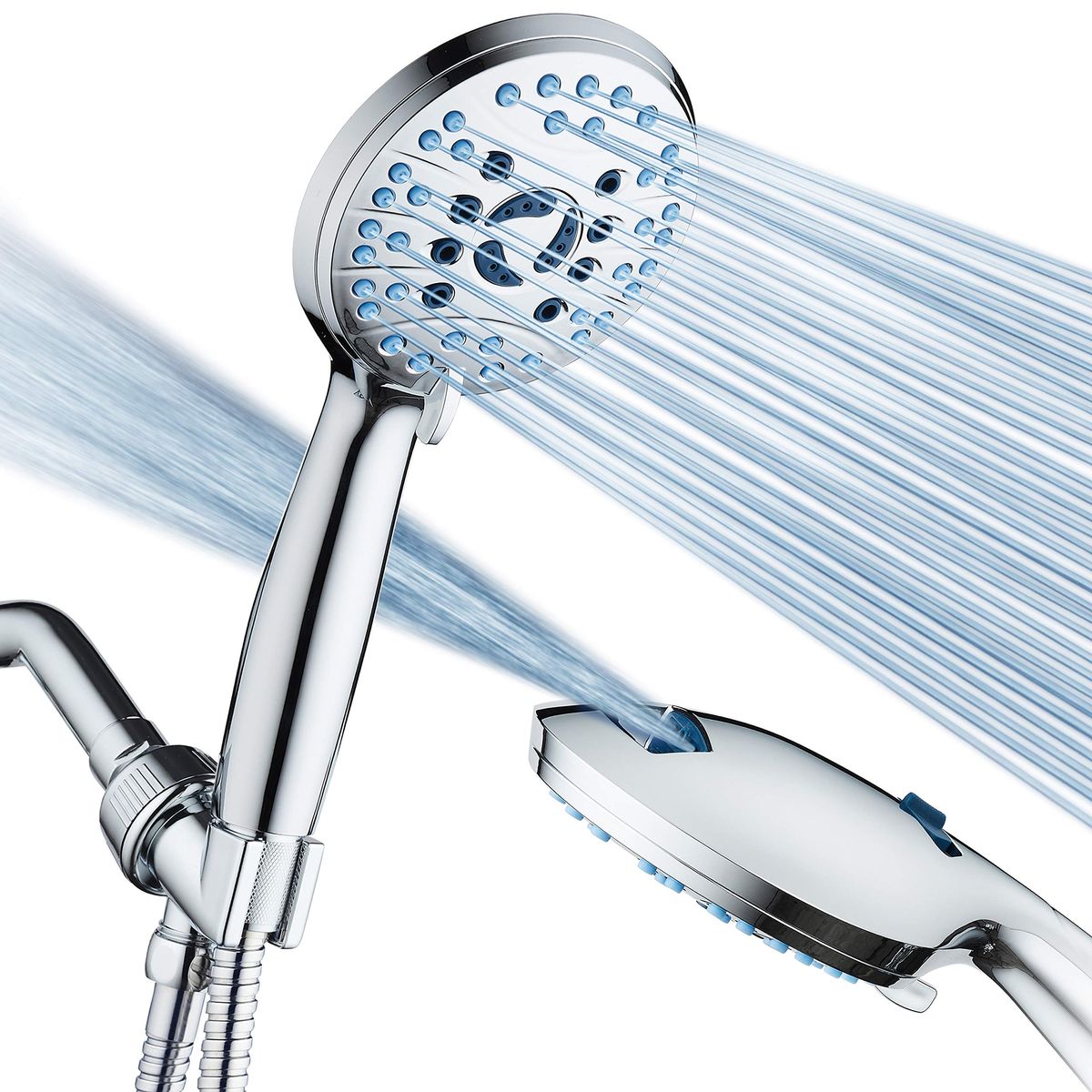 AquaCare High Pressure 8-mode Handheld Shower Head with anti-clog nozzles