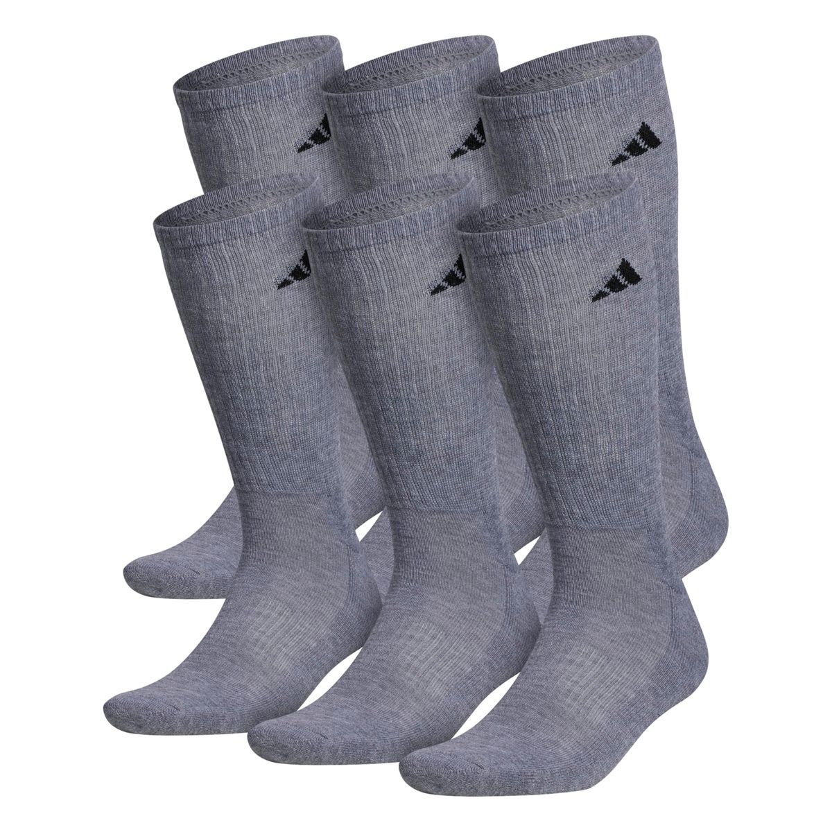 adidas Mens Athletic Cushioned Crew Socks (6 Pairs)