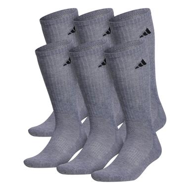 adidas Mens Athletic Cushioned Crew Socks (6 Pairs)