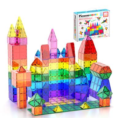 PicassoTiles 60 Piece Magnet Building Tiles