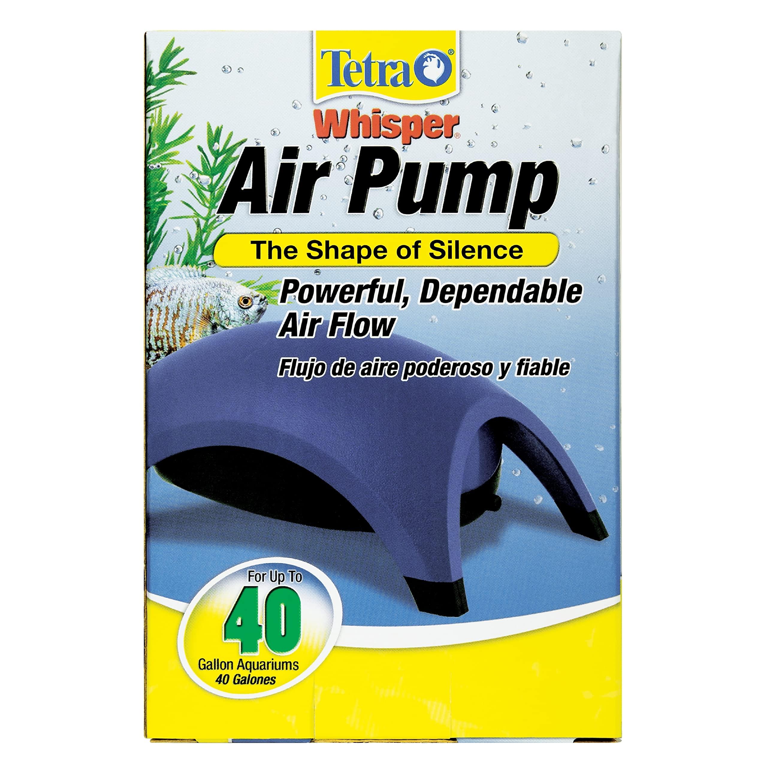 Tetra Whisper Air Pump 20-40 gallon and 60-100 gallon model, blue plastic, for aquariums