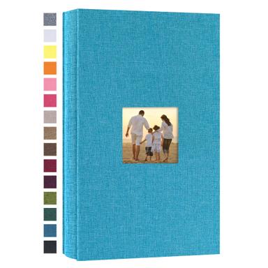 potricher Small Photo Album 4x6 300 Pockets Linen Cover