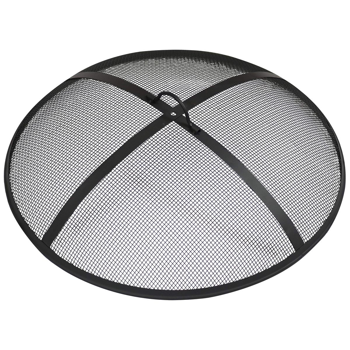 Sunnydaze Heavy-Duty Steel Mesh Fire Pit Spark Screen — 22-Inch Diameter over a fire pit