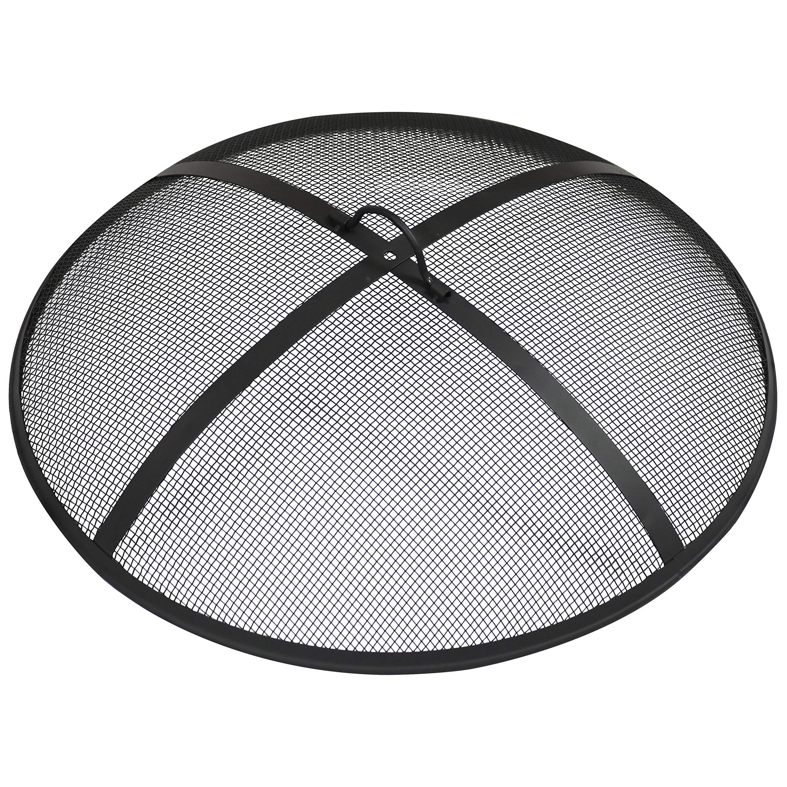 Sunnydaze Heavy-Duty Steel Mesh Fire Pit Spark Screen — 22-Inch Diameter over a fire pit
