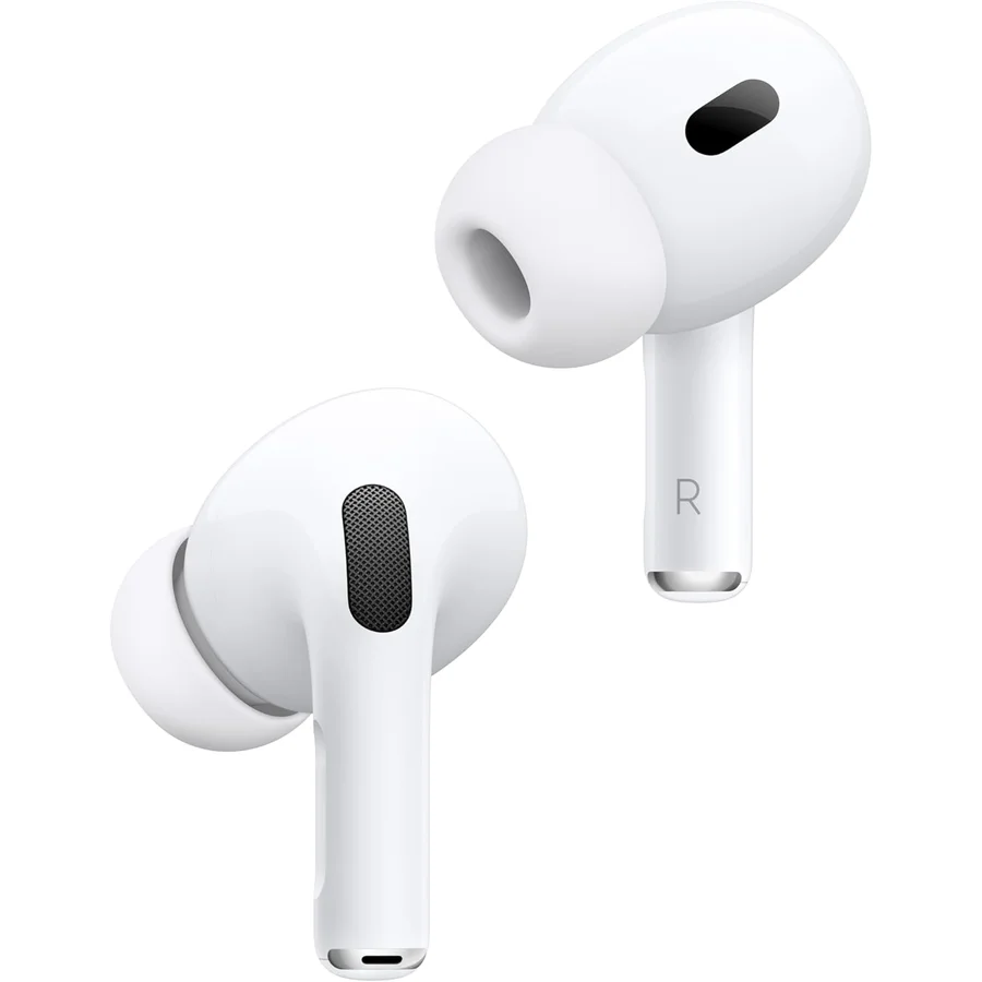 Apple AirPods Pro 2 with USB-C charging case in white glossy finish