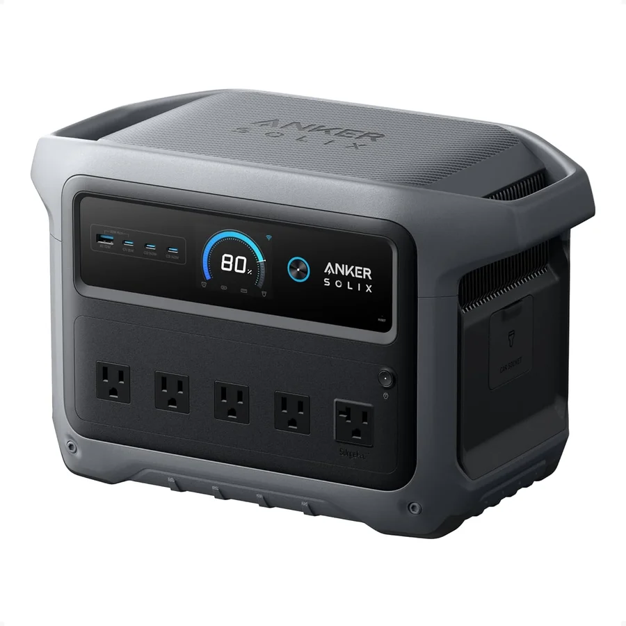 Anker SOLIX C1000 Gen 2 portable power station, 1,024Wh LiFePO4, 2,000W AC output, 49-minute full charge