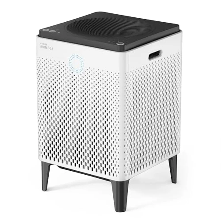 Coway Airmega 400 premium air purifier with dual True HEPA filters in white, AHAM Verifide for 1,560 sqft coverage