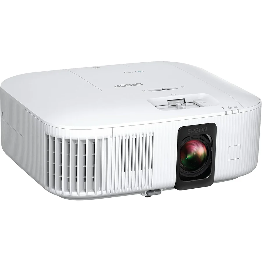 Epson Home Cinema 2350 4K PRO-UHD 3LCD smart gaming projector in white with prominent Epson branding, designed for living-room or home-theater use