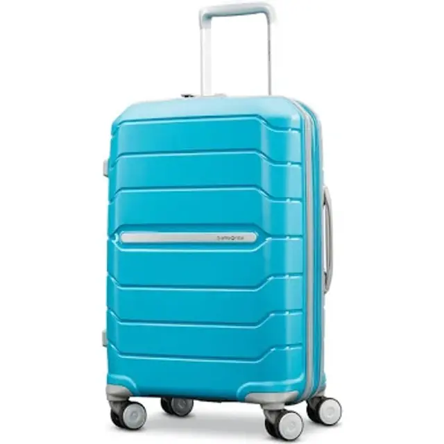 Samsonite Freeform 21-inch polycarbonate hardshell carry-on with 360-degree spinner wheels