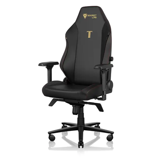 Secretlab Titan Evo Regular gaming and office chair in black NEO Hybrid Leatherette with magnetic memory foam headrest and 4D adjustable arms