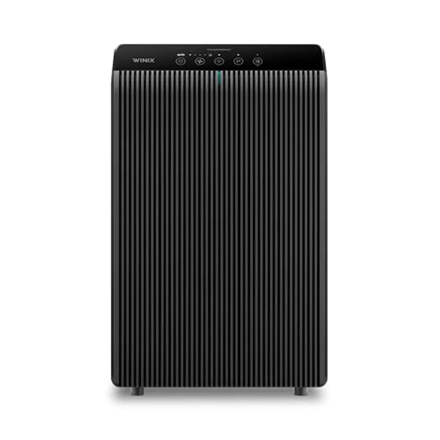 Winix 5510 air purifier with True HEPA + activated carbon + CARB-compliant PlasmaWave technology for VOC and smoke capture